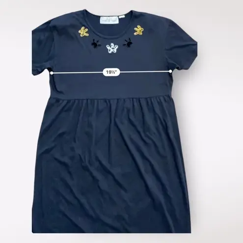 Needle And Threads Vintage Cat Maxi Dress Size Large Black 80s Halloween