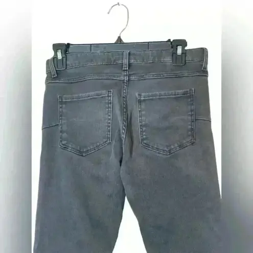 ZARA  Slim Fit Medium Rise Black Moto Jeans with Zipper Ankle‎ Size 4