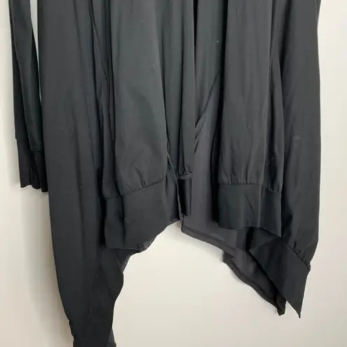 Adidas Y3 Yohji Yamamoto Black Drape Cardigan Womens Longsleeve XS