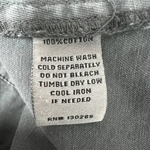 Per Se Charcoal Full Zip & Button Front Women's Vest Size Medium Breathable