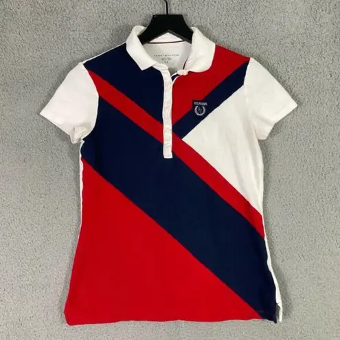 Tommy Hilfiger Tommy‎ Hilfiger Women's Polo Shirt S Multicolor Colorblock Short Sleeve