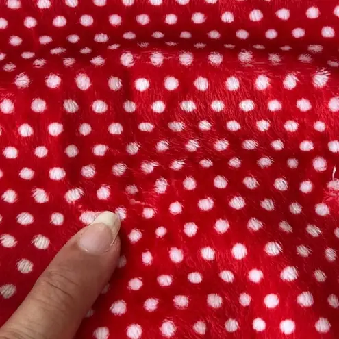 SEW SWEET MINKY Designs DrawString Tote Bag Red White Polka Dots NWT