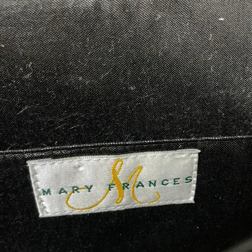 Mary Frances Beaded Handbag Purse Black Chain Strap Arrowhead Gem Embellish EUC