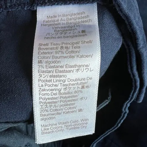 J Crew Factory High Rise Girlfriend Chino Pants Womens Petite 12 Navy Blue