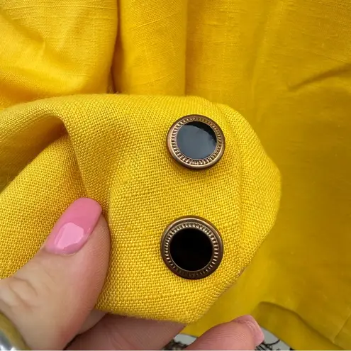 Vintage 90s Sheridan Square Yellow Black Rough Woven Women's Blazer Size 14