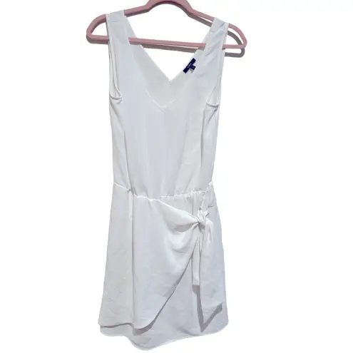 Drew  COLBY FAUX WRAP TIE FRONT OFF WHITE VNECK TANK DRESS S