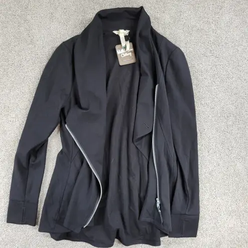 Matilda Jane Womens Just Imagine Laia Jacket S Black Ponte Zippered Thumbholes