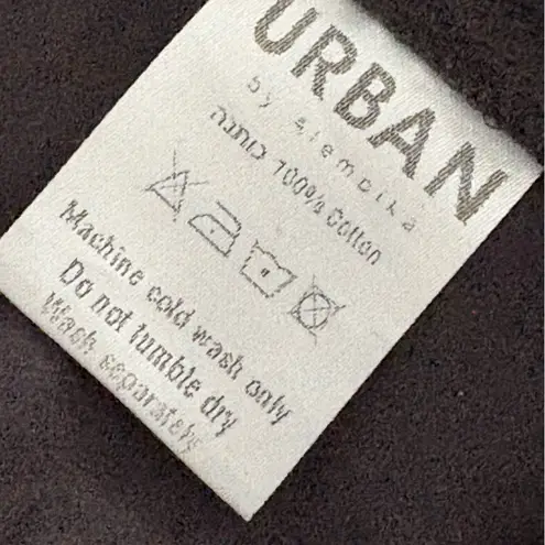 Alembika Urban Flare Pants black cotton blend one leg tonal dot motif size EU 4