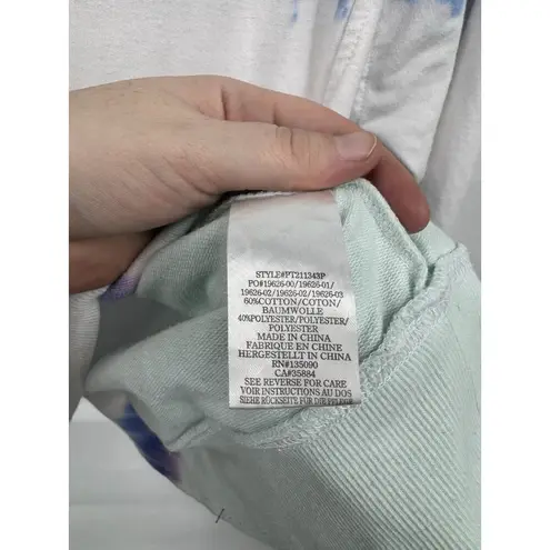 Peloton Sunburst Tie Dye 1/2 Zip Hoodie Women XL Blue Athleisure Athletic