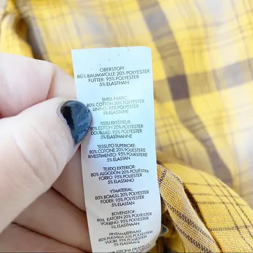 Daisy Street Yellow Plaid Wrap Front Skirt Size 4