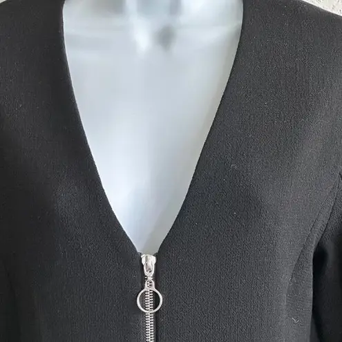 Alexis  Dominique Black Wool Mini zip up Dress‎ XS capsule minimalist feminine