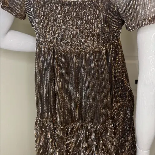 Draper James Elegant Brown Shimmer short Dress. #101