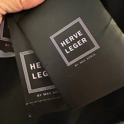 Herve Leger Black Halter Bodycon Dress