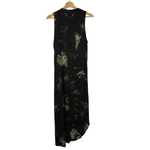 Young At Heart Black Bleach Dyed Maxi Tank Top M Size M