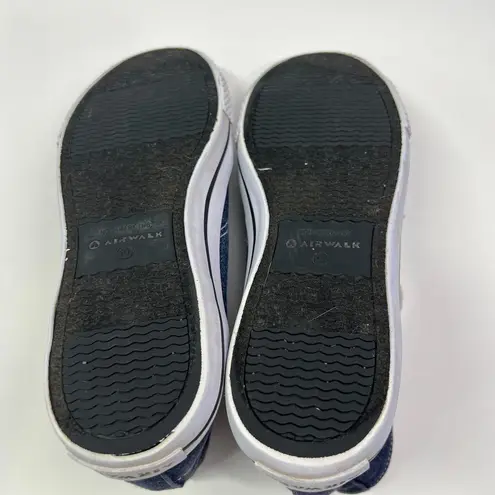 Airwalk Sneaker Womens 10 Navy Denim Embroidered Flowers Lace Up High Top Shoes