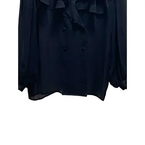 Lillie Rubin Silk Blouse Black Size M Vintage Size M