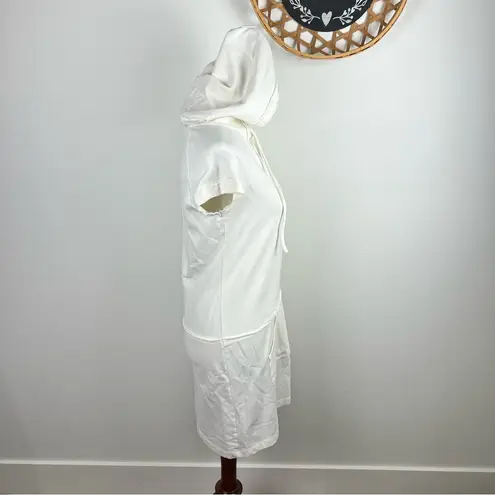 Lux Off White Hoodie Dress or Swim Cover Up Casual Summer Vacation Pool Beach Size L