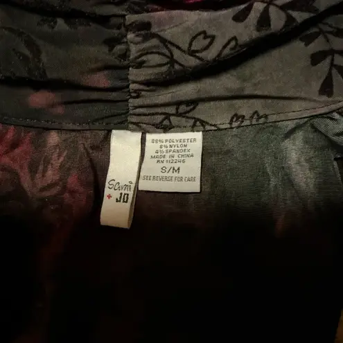 Sami & Jo Vtg Y2K pink n black tie dye cover up vest