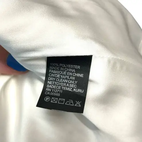 Jay‎ Godfrey Balon White Ruffle Shoulder Long Crepe Gown Size 6