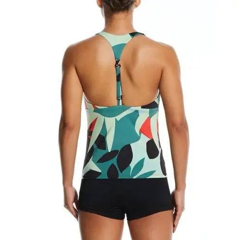 Nike  Floral Jungle Square Neck Swim Tankini Size L