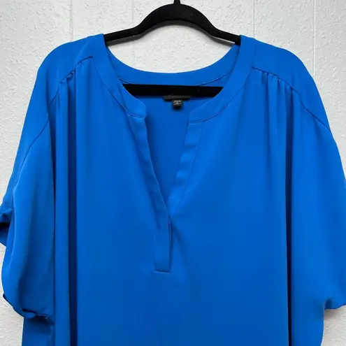 J. Jill Womens Top 4X Career Office Business Party Wedding Dressy Elegant Modest Blue