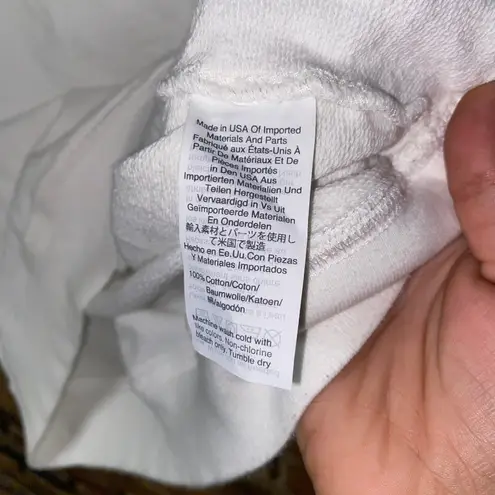 J. Crew x Pinkshop Cotton Power Woman White Graphic Sweatshirt Womens Size Small