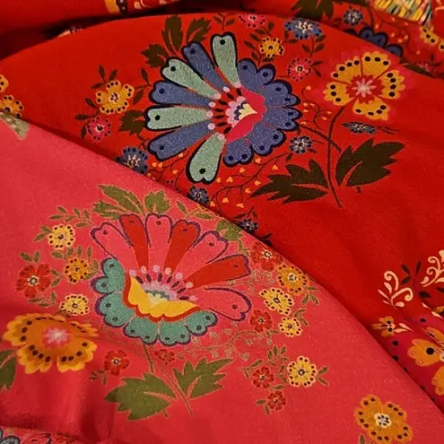 💕SPELL & THE GYPSY💕 Solstice Boho Midi Dress ~ Salsa Rose Large Red