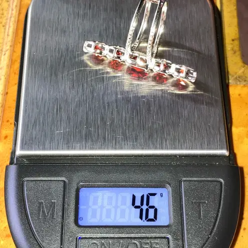 Natural Vermelho Red Garnet Sterling Silver Cocktail Ring Size 5.75