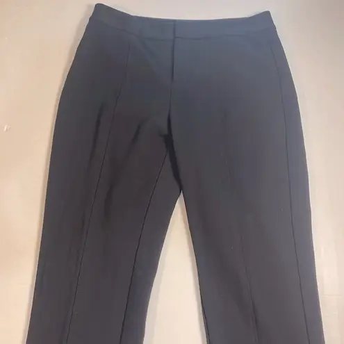 NYDJ Ponte Knit Black Ankle Pants Front Seam Stretch Lift X Tuck Classic Size 4