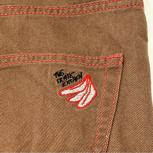 No Fear x H&M Carpenter Wide Leg Twill Skater‎ Pant Womens Size 16 Brown Y2K NEW - Image 11