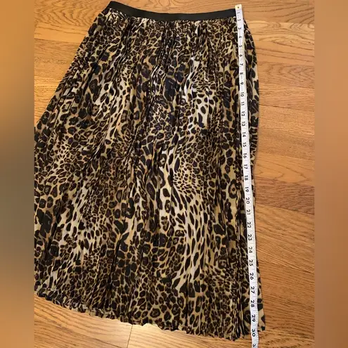 Essue animal print elastic waist midi skirt size Large