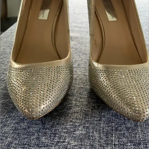 INC Zitah Embellished Pointed Toe Pumps Heels Silver Crystal Size 9.5M* Small