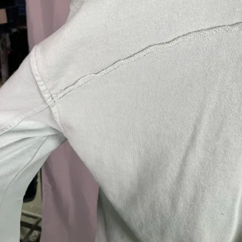 Avec Les Filles Mint Green Jacket Size S Cotton Utility Pocket Button Relaxed