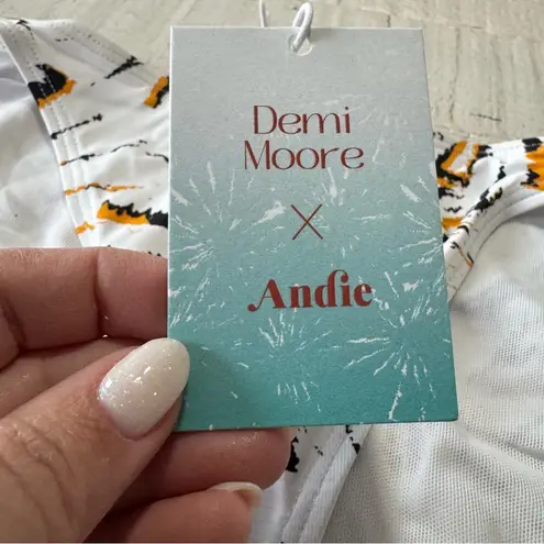 ANDIE x Demi Moore the Tropez Bikini Bottom NWT size XS White Fireworks Swimsuit