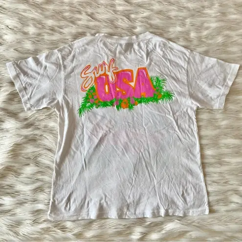 Daydreamer  White Pink Beach Boys Convertible Surf Tropical Oversize USA T-Shirt