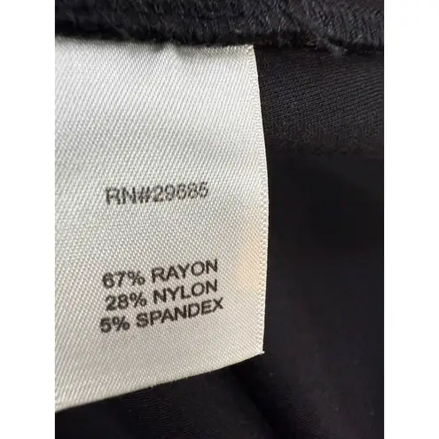 Pendleton Black Straight Leg Dress Pants Women Size 14 Rayon Nylon Spandex