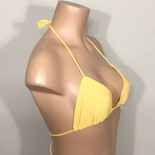Rachel Pally yellow triangle bikini top.