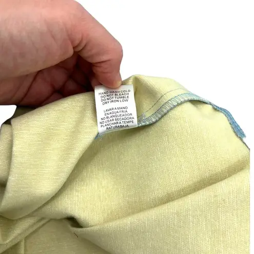 Aureum Sky Blue Vegan Leather Pleated Skirt Size Large