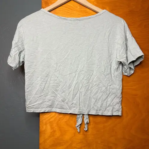 Tresics  Sage Green Tie-Front Crop Top - Image 2