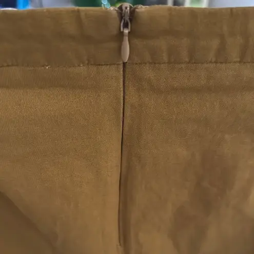 About Us Asymmetrical Tan Pencil Skirt Mini Length