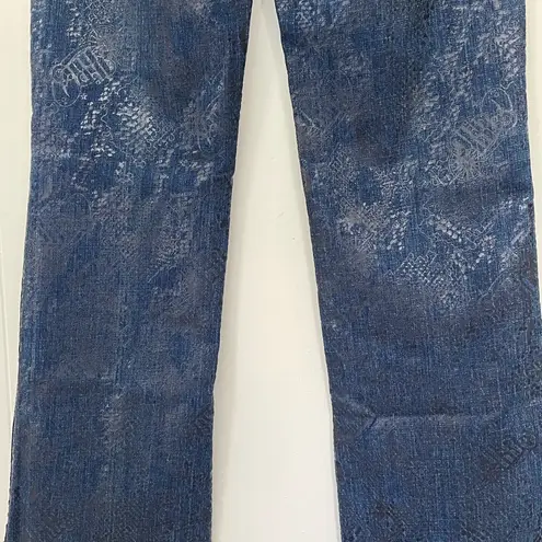 Akademiks Low Rise Boot Cut Jeans Embellished Lace Flap Pocket Women’s Size 28