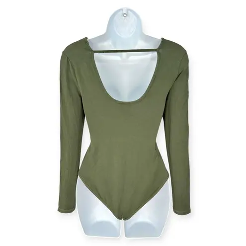 Ivy Park by Beyoncé | XXS | Dark Khaki Green Logo Ribbon Long Sleeve Bodysuit