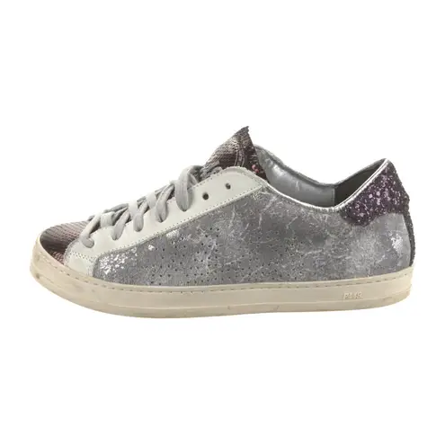 P448 John Cola Sneakers – Silver & Plum Glitter (EU 37 / US 7)