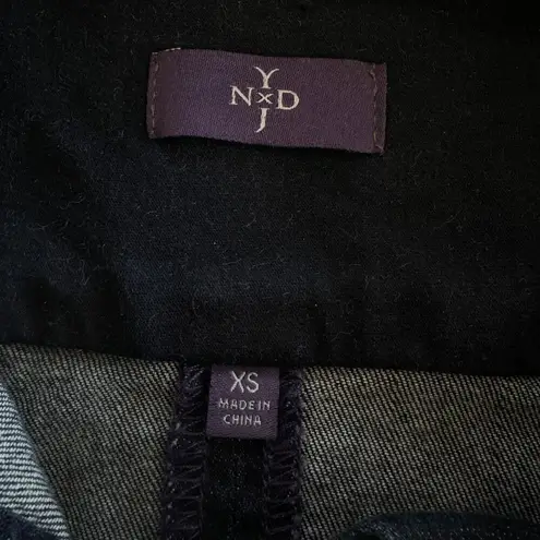 NYDJ X-Small Jean Jacket Button-Up Pockets Long Sleeve Stretch Denim Blue Womens