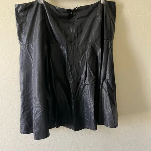 Lane Bryant  black vegan leather skirt