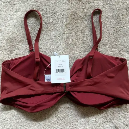 ANDIE NWT  Swim Capri Bikini Top in Truffle, Size L