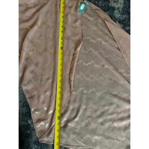 Maurice's  Kimono Sheer Open Front Women S/M Polyester Nude/Gold Boho Hippie NEW