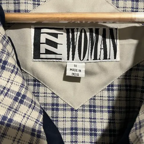 Izzi women Outerwear/Full Zip and Button Tanish Gray Coat, Womens Size 1X