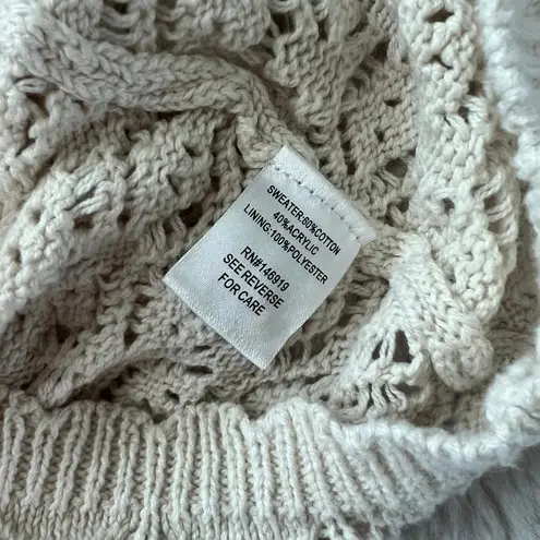 Women's freshman 1996 Beige Knit Skirt Set S