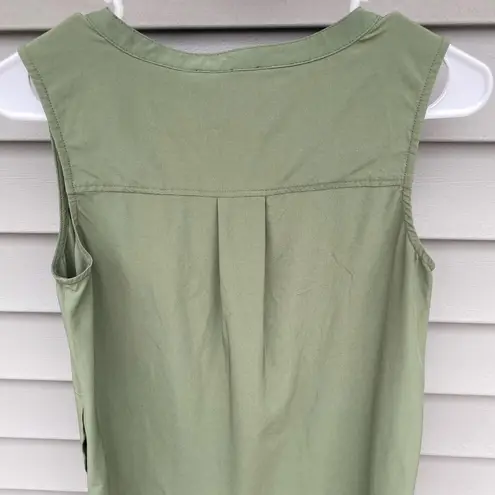 prAna size S Natassa Crinkle Sleeveless Tunic olive green